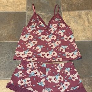 JESSICA SIMPSON FLORAL SILKIE NIGHTGOWN SET SIZE M